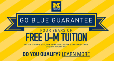U-M's Go Blue Guarantee—free tuition for BA students with need—makes national headlines